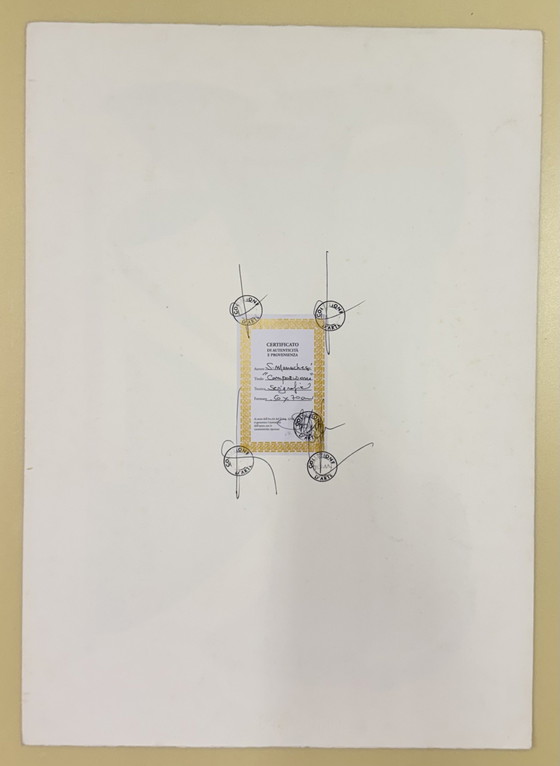 Image 1 of Sérigraphie de Sante Monachesi 50x70cm, composition, Futurisme