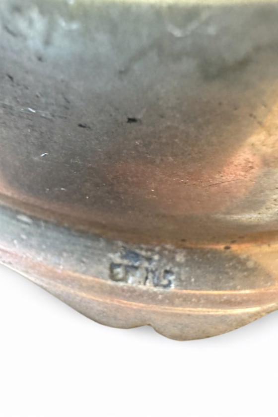 Image 1 of Pair of Brass and Wood Candlesticks,  the 1950s