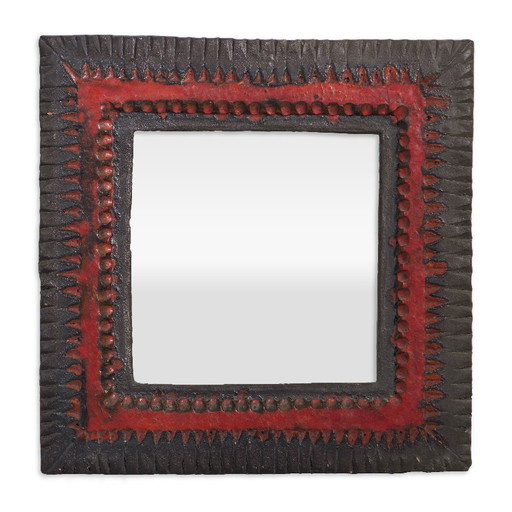 Ceramic mirror, France, 1960