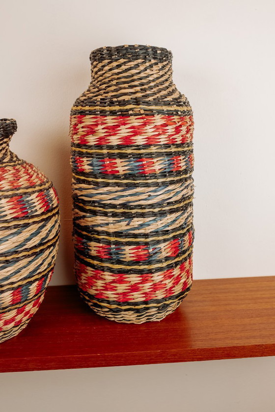 Image 1 of Vases bohèmes vintage style Ibiza, lot de 2