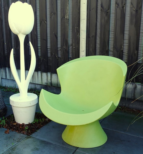 Image 1 of Karim Rashid Kite lounge chair voor Label 2004 limegroen