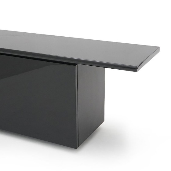 Image 1 of Schwarz lackiertes „Sheraton“-Sideboard von Giotto Stoppino für Acerbis, 1970er
