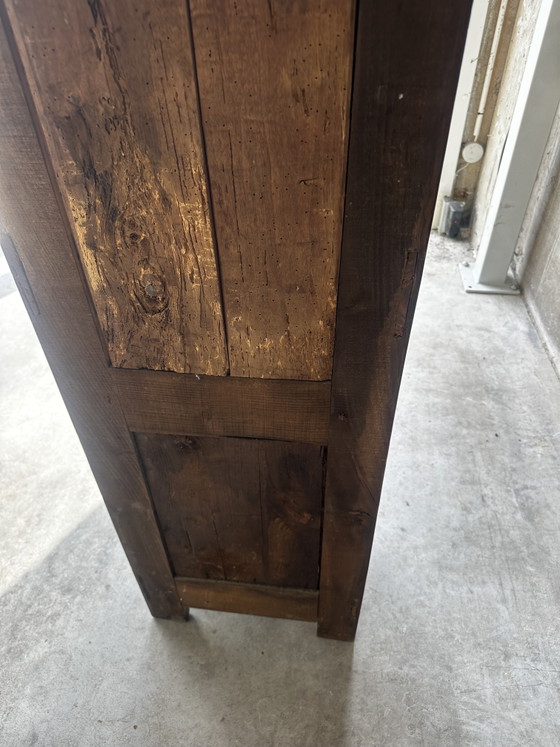 Franse kersenhouten kast voor een staande klok – begin 19e eeuw – Fabrication Artisanale 1800, Vitrinekasten (photo 14 of 15)