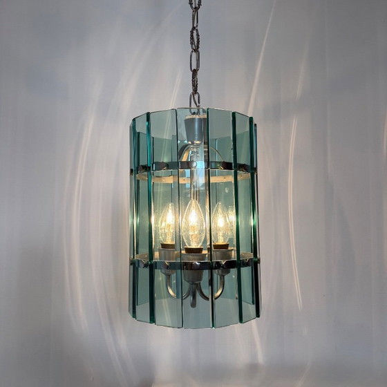 Image 1 of Mid-century Veca glass pendant lamp , 1970s , Italy