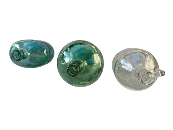 Image 1 of 3 bottiglie damigiana, collezione verde vintage