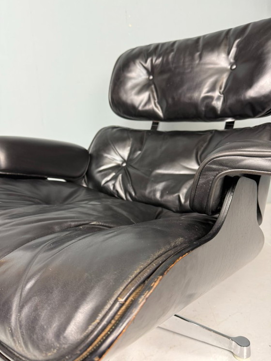 Image 1 of Poltrona Eames Lounge completamente nera di Herman Miller, anni '70