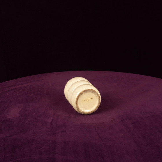 Briquet de table Tommaso Barbi en céramique mouchetée crème et laiton 1970 – Objets déco, Ceramic, Brass (photo 15 of 15)