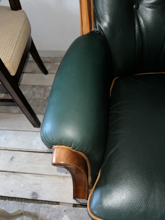Poltrona Gedeluux Jugendstil in Legno di Ciliegio e Pelle – Poltrone, Leather, Wood (photo 3 of 6)