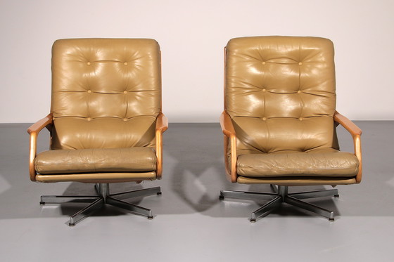 Image 1 of Swivel Lounge Chairs by Eugen Schmidt for Soloform 1960