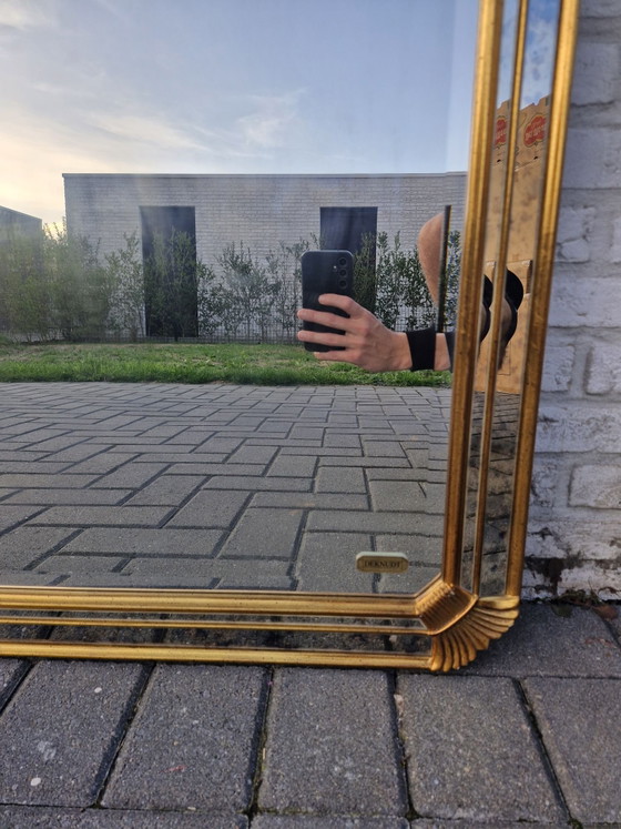 Deknudt mirror with gold-colored frame, 96 × 69 cm, Wood, Glass (photo 8 of 15)