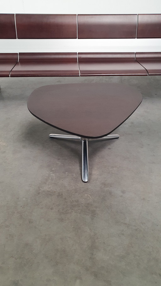 Kei BULO design coffee table organic, dark brown oak veneered