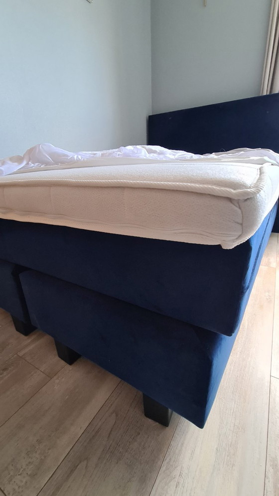 1 Persoons Boxspring Bed Van 120cm Breed – haco, Bedden, Textile, Velvet (photo 5 of 5)