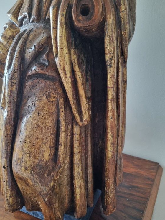 Image 1 of Estatua de madera antigua del siglo XVII/XVIII