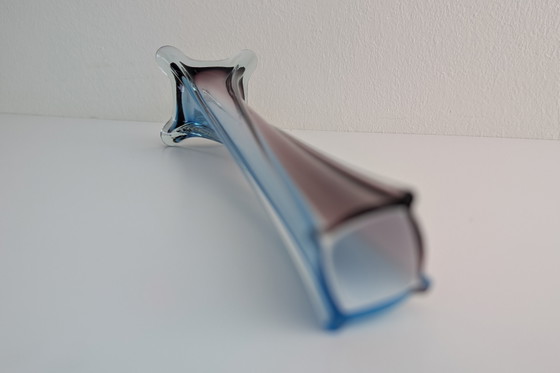 Image 1 of Vintage Murano Style Sommerso Vase – Purple & Blue – 1960s/1970s – 30 cm