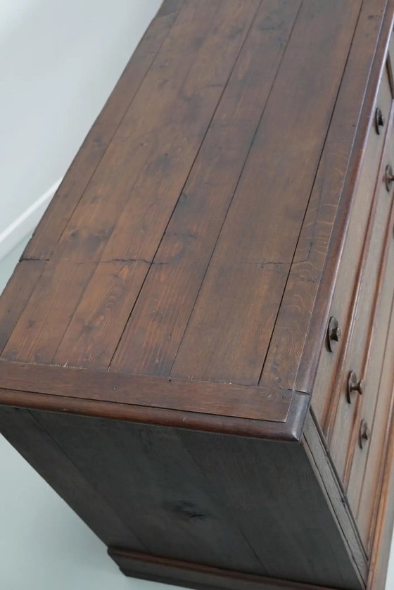 Image 1 of Großer antiker französischer Apotheker-/Museumsschrank aus Eiche, ca. 1900