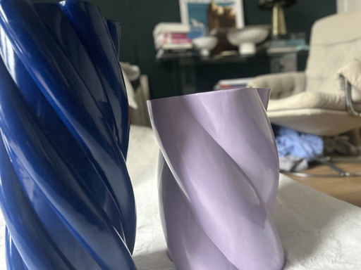 Marshmallow-Klevering-Bijzettafel-Pilaar-Pillar-Lila-Blau, praktisches Duo. Voorkeur voor ophalen. Eend ook über te nemen