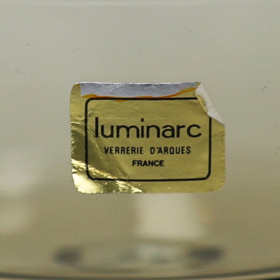 Image 1 of Coppe da champagne in cristallo fumé Luminarc di metà secolo (Francia, anni '60-'70)