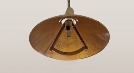 Vintage Domus Hanglamp Uit De Mid-Century – Hanglampen, Textile, Wood (photo 5 of 5)