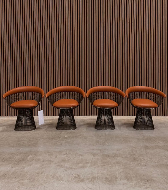 Image 1 of Sedia Knoll Warren Platner - Pelle Volo Cognac