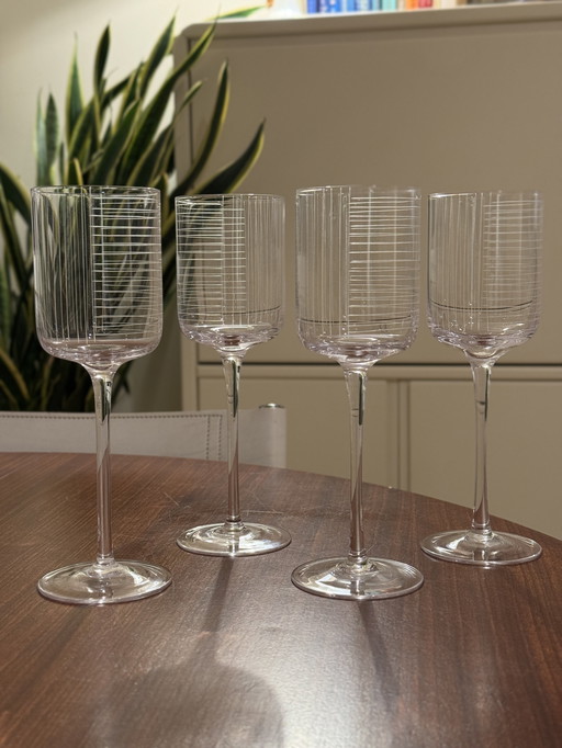 Set di 4 bicchieri da vino House Doctor - design minimalista - vetro trasparente