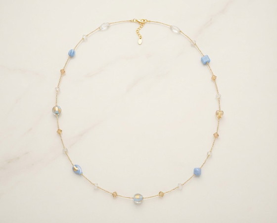 Image 1 of Halsketting van Murano-glas met 24-karaats bladgoud – Gecertificeerd – 86 cm