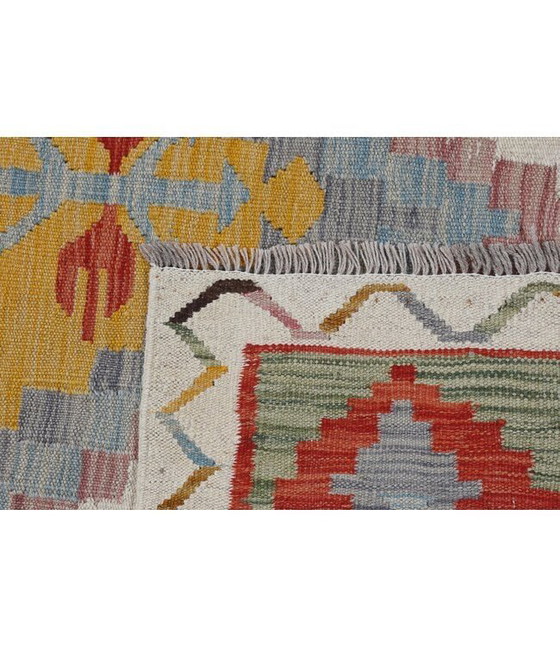 Image 1 of 242x177 cm Handgeweven Traditionele Naila Kelim Vloerkleed Wol Tapijt