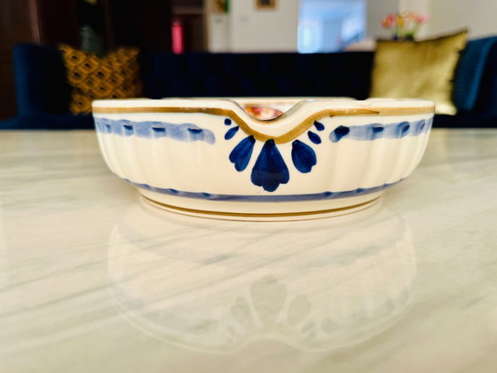 Image 1 of Posacenere vintage in ceramica policroma dipinta a mano Flora Delft, Olanda n. 966