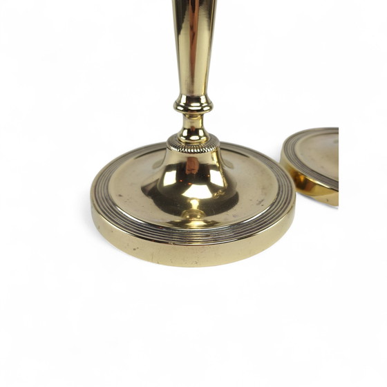 Image 1 of 1 paire de chandeliers en laiton Antique Vintage