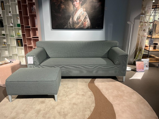 Pode Edit 3-zitsbank met poef 