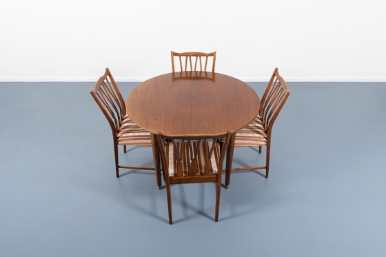 Image 1 of Ensemble de salle à manger suédois moderne du milieu du siècle par Nils Jonsson pour Hugo Troeds
