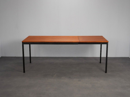 Extendable Dining Table Model 3707 by Gispen, Netherlands, 1960s – eettafels, Metal, Wood (photo 2 of 8)
