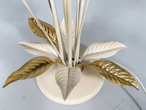 Image 1 of Lámpara de pie floral, estilo Hollywood Regency, años 70