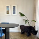 Solid oak dining table