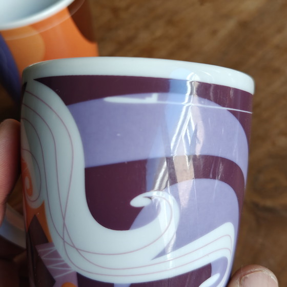 Image 1 of Juego de 2 tazas Kahla Germany – estilo posmoderno/Memphis
