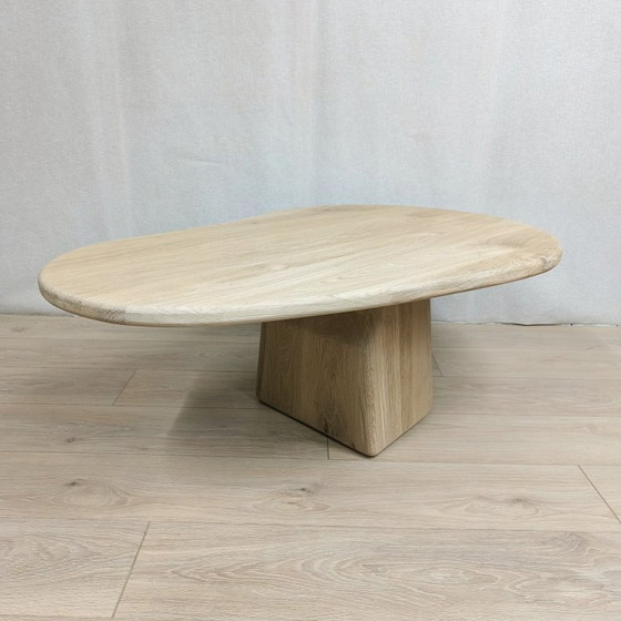Image 1 of Organic coffee table | column leg | solid oak