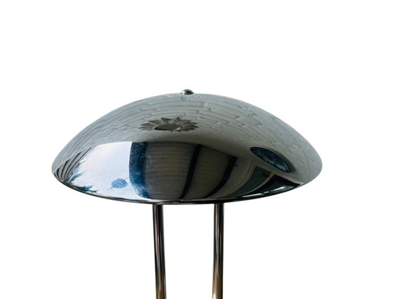 Image 1 of Lampada da tavolo a forma di fungo IKEA vintage | lampada IKEA jaren 80 cromata