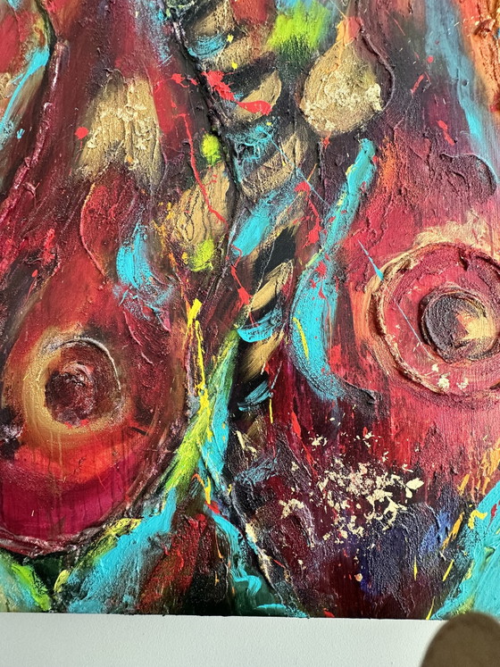Image 1 of Painting 'I'm enough' by Adry, 120x120 cm, acrylic on canvas