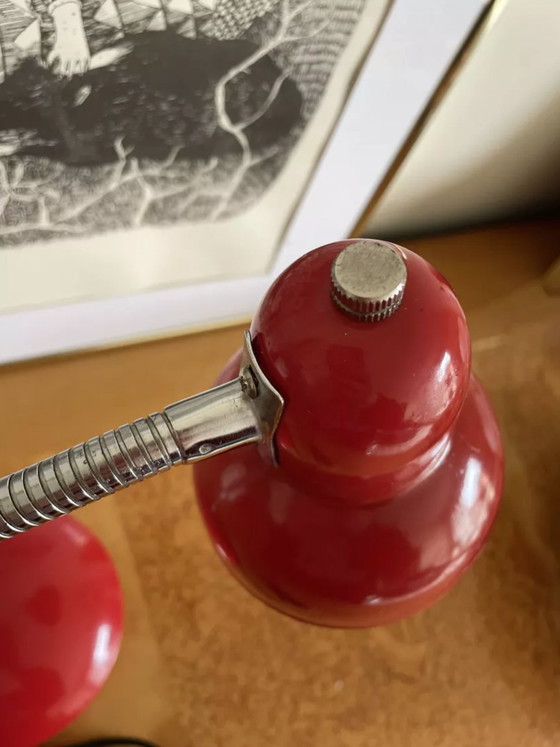 Image 1 of Lampada da scrivania in metallo rosso Mathias