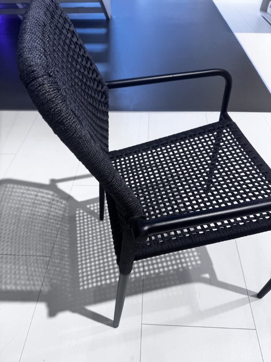 Image 1 of Lucia garden chair black aluminum / black charcoal rope