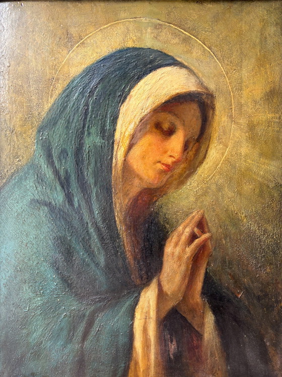 Peinture religieuse à l'huile sur toile du début du 20e siècle, Peintures et dessins (photo 2 sur 6)