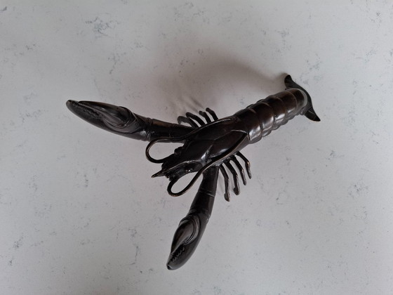 Image 1 of Sooka Bronze-Skulptur Hummer - 19*11cm - dunkle Bronze Beeindruckender großer Hummer aus Bronze, Sonderanfertigung, schwarz