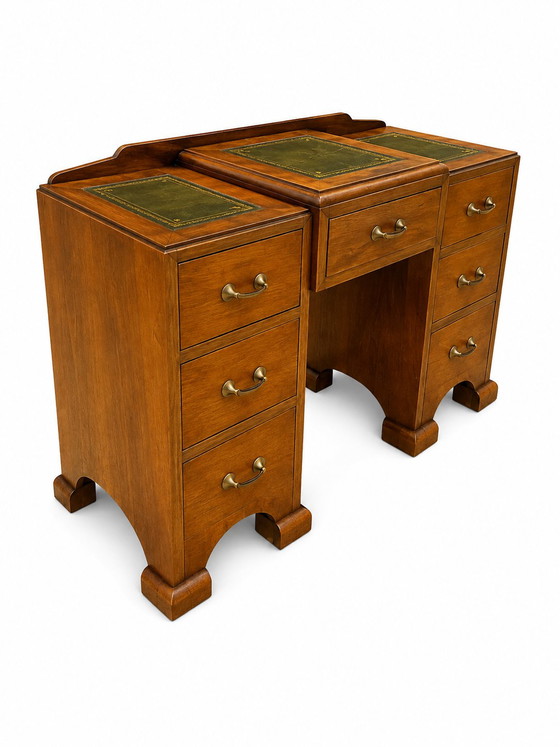Scrivania a piedistallo in stile inglese – Scrivanie, Wood, Leather (photo 4 of 6)