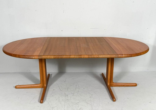 Mid Century table de salle à manger extensible probablement Langeskov Möbelfabrik, teck, Danemark, années 1970