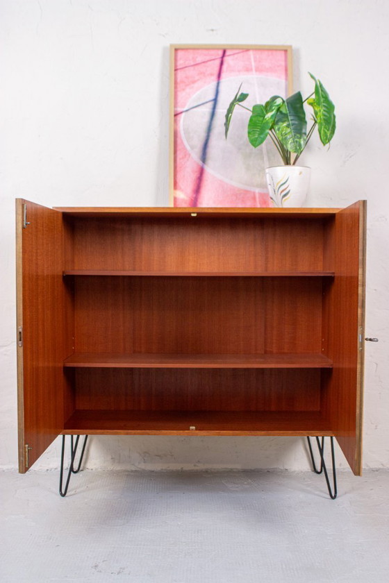 Image 1 of Mobile vintage in teak, credenza alta, cassettiera, noce, metà del secolo scorso, anni '60
