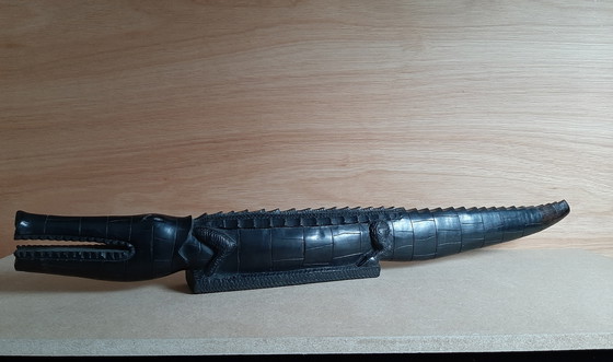 Image 1 of XL Afrikanisches Krokodil 1960 Hartholz