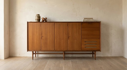 Credenza alta vintage "Bartels" in teak, stile metà secolo