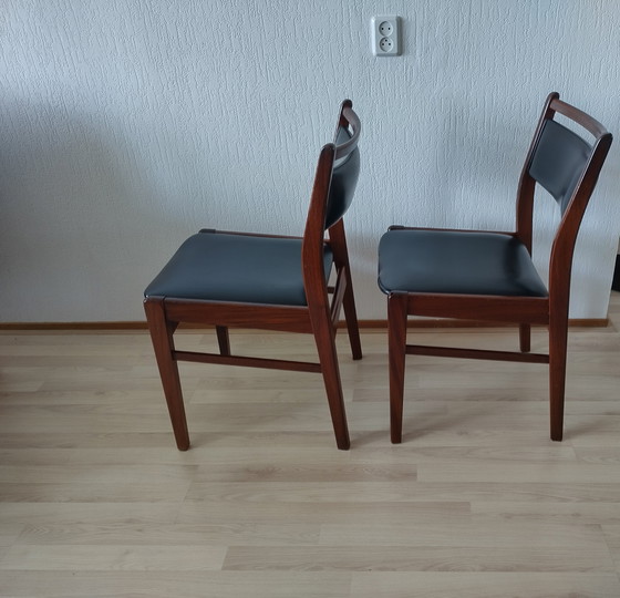 Image 1 of Sedie da pranzo vintage - Teak - Skai