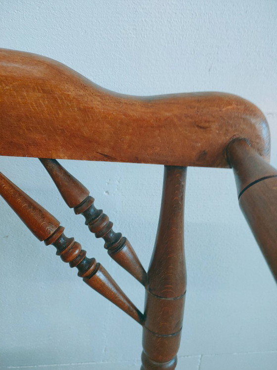 Image 1 of Antieke bobbinchair met 'papercord' zitting