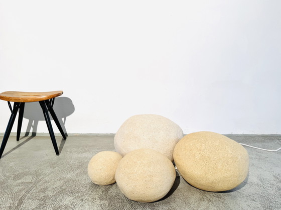 Image 1 of ENSEMBLE DE 4 ROCHES DE LUNE 'DORA' PAR ANDRÉ CAZENAVE POUR RONALD JAMOIS, FRANCE, années 1970