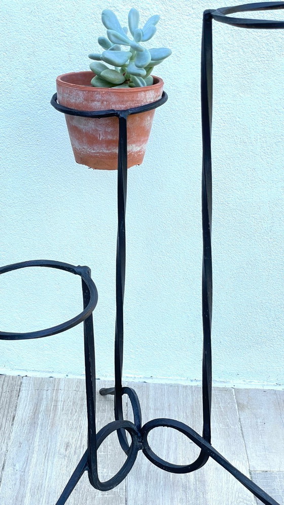 Image 1 of Piantana geometrica in acciaio vintage